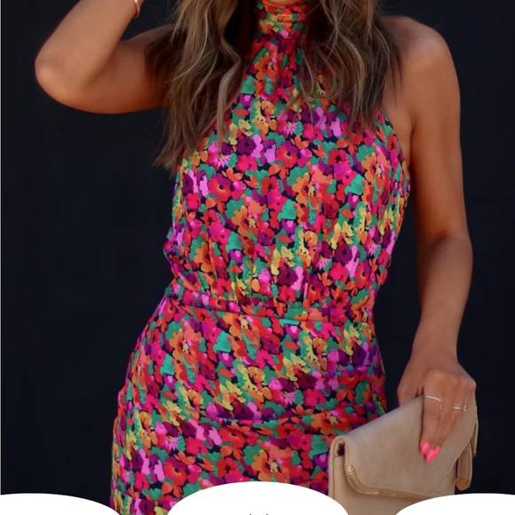 NEW - VICI brand colorful midi dress - Picture 3 of 9